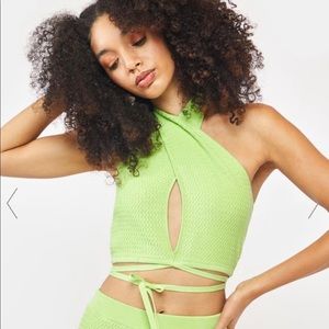 Doll’s Kill: Another Girl - Zig Zag Knit Halter Top